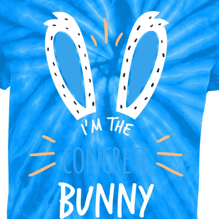 I'm The Concrete Bunny Ears Cet Mason Easter Sunday Gift Kids Tie-Dye T-Shirt