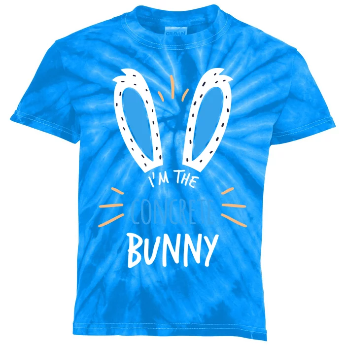 I'm The Concrete Bunny Ears Cet Mason Easter Sunday Gift Kids Tie-Dye T-Shirt