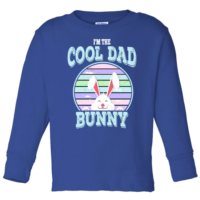 I'm The Cool Dad Bunny Matching Family Easter Sunday Gift Toddler Long Sleeve Shirt