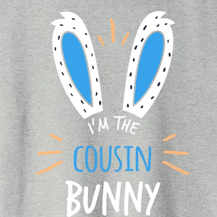 I'm The Cousin Bunny Matching Family Easter Sunday Gift Women's Crop Top Tee