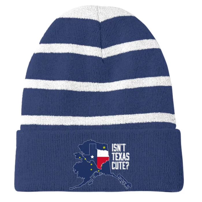 Isnt Texas Cute Alaska Home AK State Design Striped Beanie with Solid Band