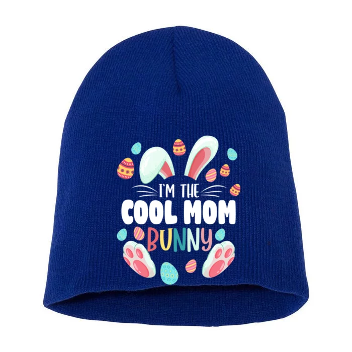 I'm The Cool Mom Bunny Matching Family Easter Party Funny Gift Short Acrylic Beanie