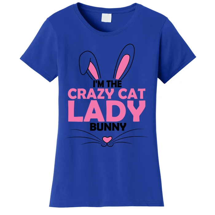 I'm The Crazy Cat Lady Bunny Graphic Cute Easter Day Costume Funny Gift Women's T-Shirt