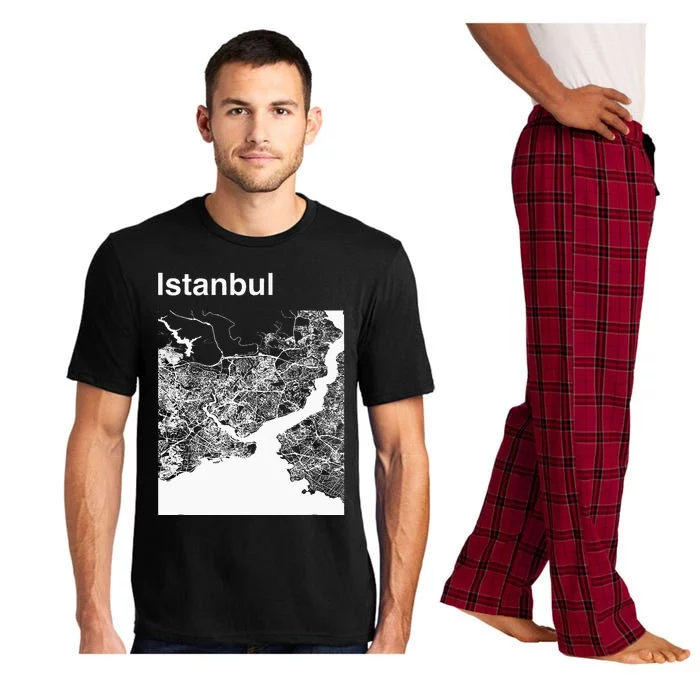 Istanbul Turkey Classic City Map Graphic Pajama Set