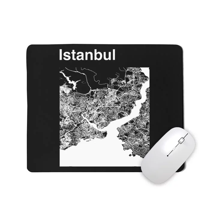 Istanbul Turkey Classic City Map Graphic Mousepad