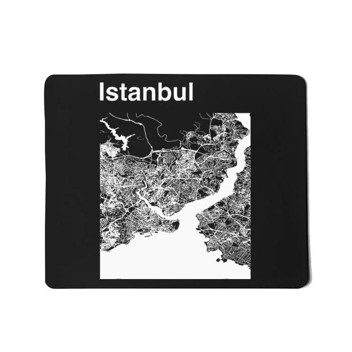 Istanbul Turkey Classic City Map Graphic Mousepad