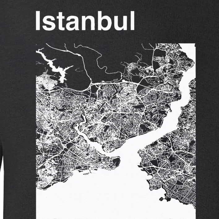 Istanbul Turkey Classic City Map Graphic Toddler Sweatshirt