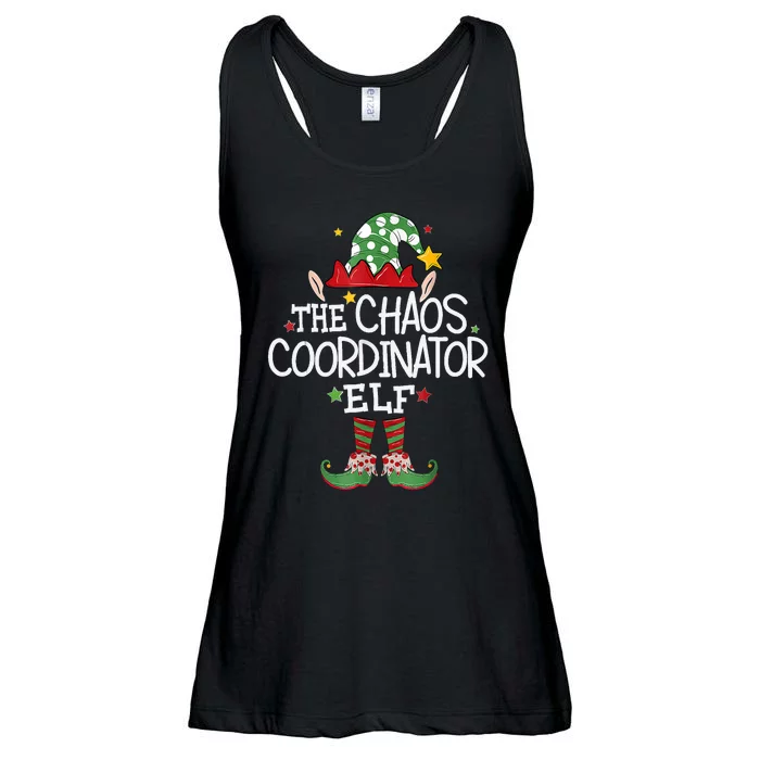 IM The Chaos Coordinator Elf Funny Christmas Matching Elf Ladies Essential Flowy Tank