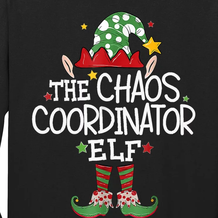 IM The Chaos Coordinator Elf Funny Christmas Matching Elf Tall Long Sleeve T-Shirt