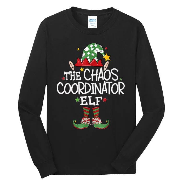 IM The Chaos Coordinator Elf Funny Christmas Matching Elf Tall Long Sleeve T-Shirt