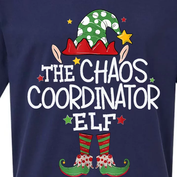 IM The Chaos Coordinator Elf Funny Christmas Matching Elf Sueded Cloud Jersey T-Shirt