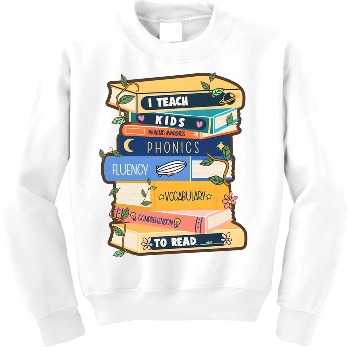 I Teach Child To Read Bookworm Kids Sweatshirt