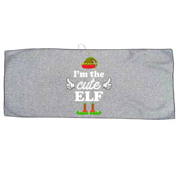 I'm The Cute Elf Matching Family Funny Christmas Group Gift Cute Gift Large Microfiber Waffle Golf Towel