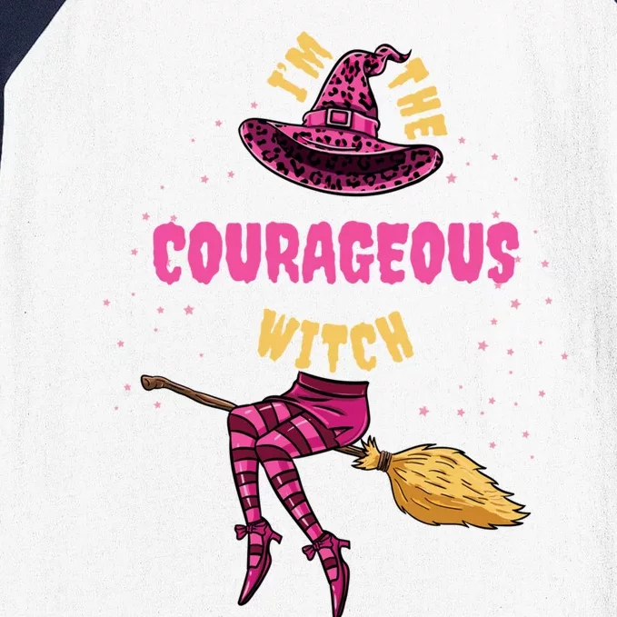 Im The Courageous Witch Halloween Matching Gift Baseball Sleeve Shirt