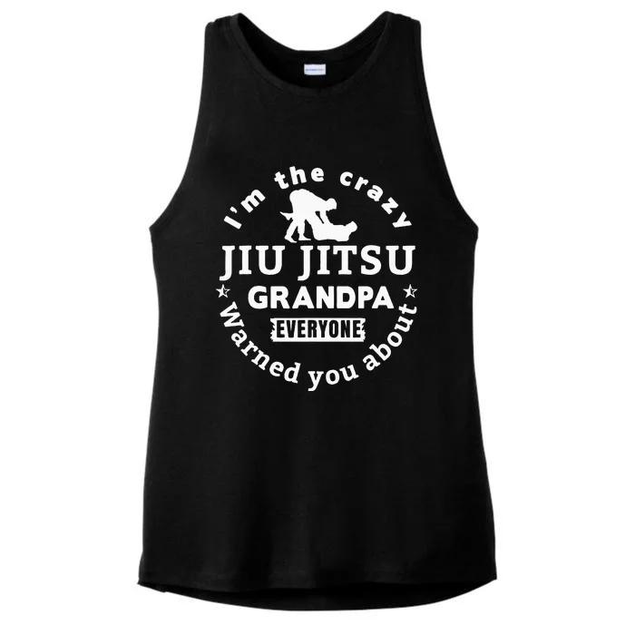 IM The Crazy Jiu Jitsu Grandpa Everyone Ladies Tri-Blend Wicking Tank