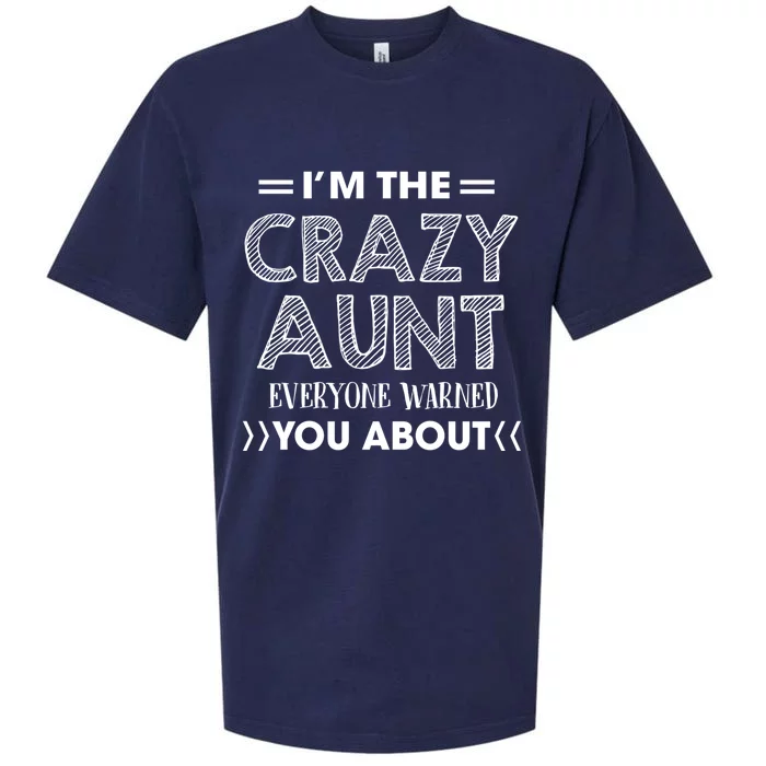 I'm The Crazy Aunt Everyone Warned You About Funny Cool Gift Sueded Cloud Jersey T-Shirt