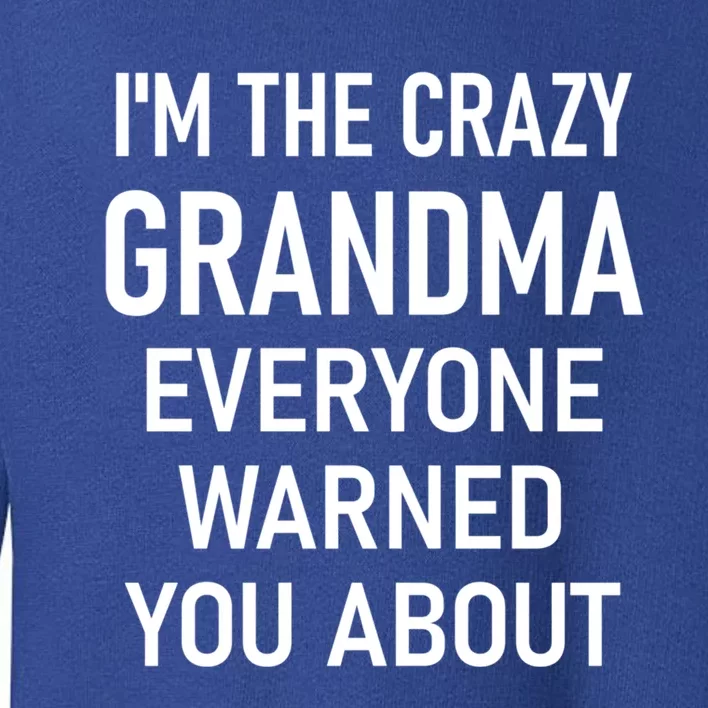 I'm The Crazy Grandma Funny Jokes Sarcastic Sayings Meaningful Gift Toddler Sweatshirt