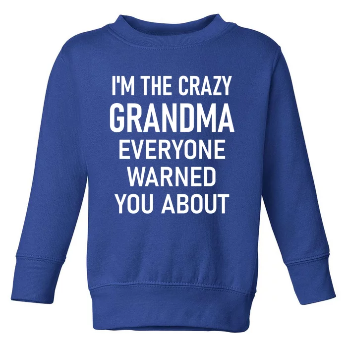 I'm The Crazy Grandma Funny Jokes Sarcastic Sayings Meaningful Gift Toddler Sweatshirt