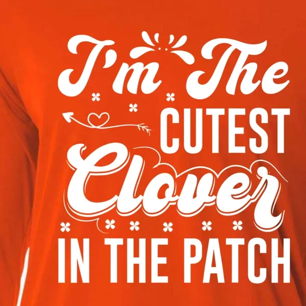 I'm The Cutest Clover In The Patch St Patrick's Day Cooling Performance Long Sleeve Crew