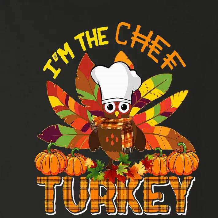 IM The Chef Turkey Thanksgiving Turkey Plaid Fall Pumpkins Toddler Long Sleeve Shirt