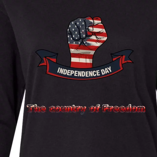 Independence The Country Of Freedom Design By Ronroyal#4 Gift Womens Cotton Relaxed Long Sleeve T-Shirt