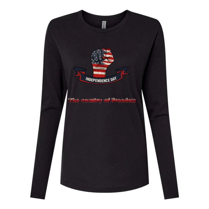 Independence The Country Of Freedom Design By Ronroyal#4 Gift Womens Cotton Relaxed Long Sleeve T-Shirt