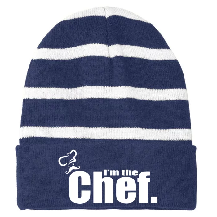 Im The Chef Funny Cook Chef Cooking Chef Chefs Hat Striped Beanie with Solid Band