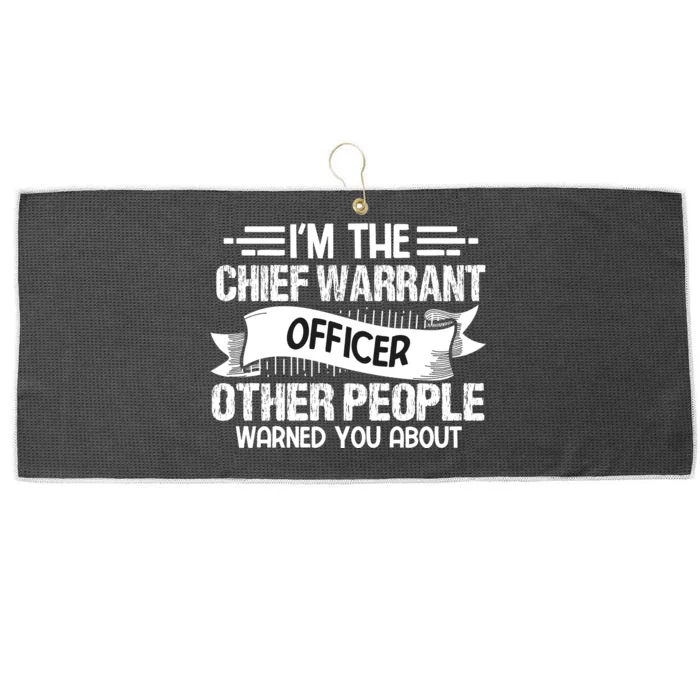 IM The Chief Warrant Officer Others People Warned You About Large Microfiber Waffle Golf Towel