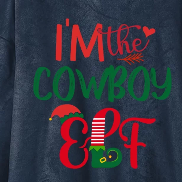 IM The Cow Elf Matching Group Family Christmas Pajama Great Gift Hooded Wearable Blanket