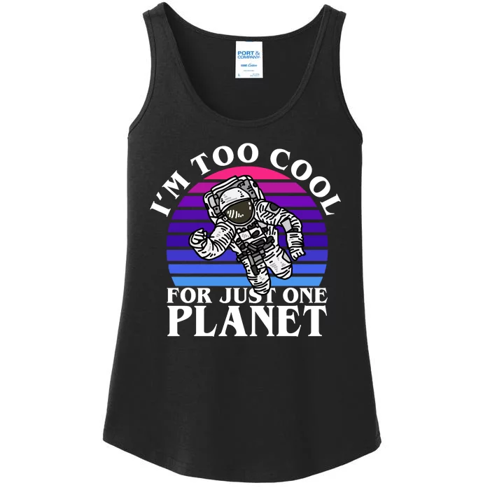 I'm Too Cool For Just One Planet Astronaut Ladies Essential Tank