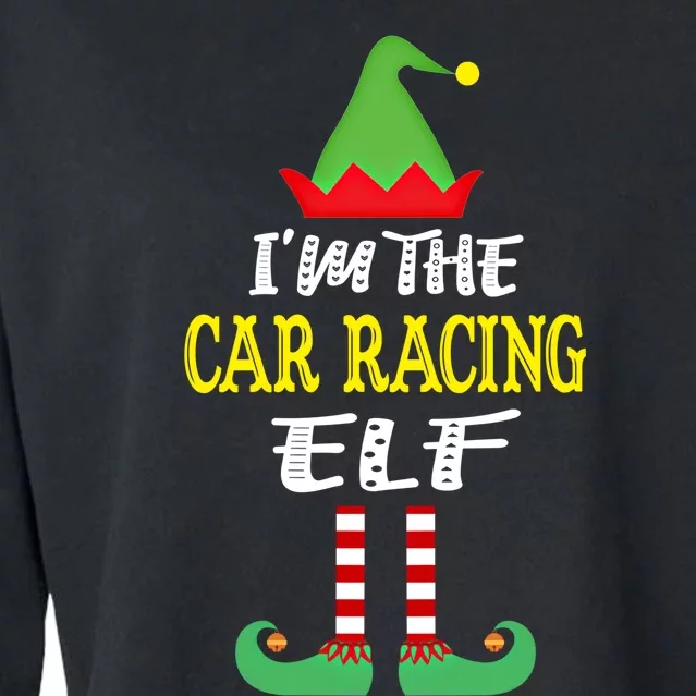 IM The Car Racing Elf Group Matching Family Christmas Gift Cropped Pullover Crew