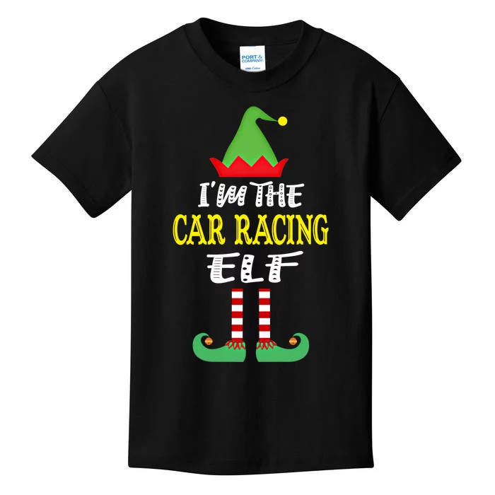 IM The Car Racing Elf Group Matching Family Christmas Gift Kids T-Shirt