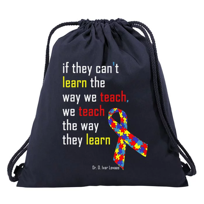 If They Can't.. Autism Awarness Puzzle Drawstring Bag