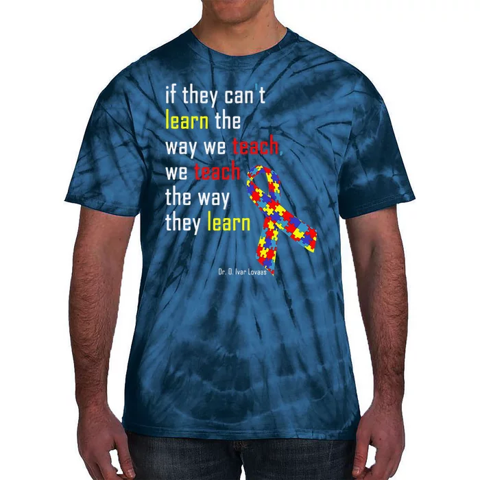 If They Can't.. Autism Awarness Puzzle Tie-Dye T-Shirt