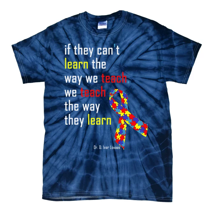 If They Can't.. Autism Awarness Puzzle Tie-Dye T-Shirt