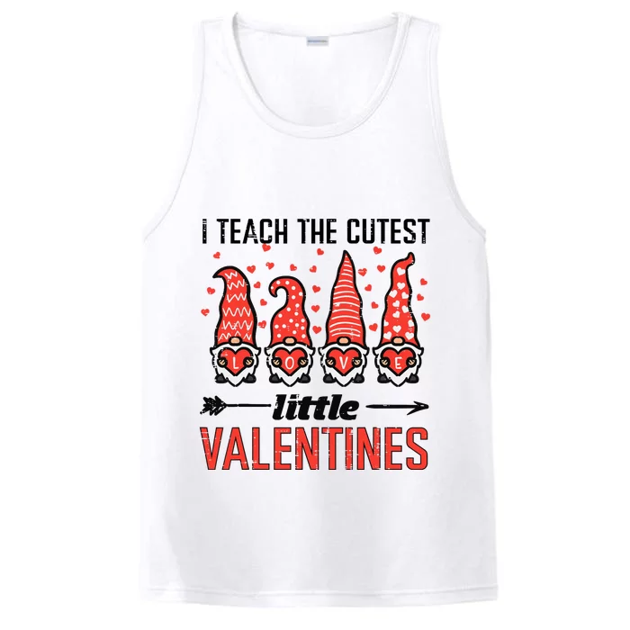 I Teach Cutest Little Valentines Gnomes Love Teacher Wo Performance Tank