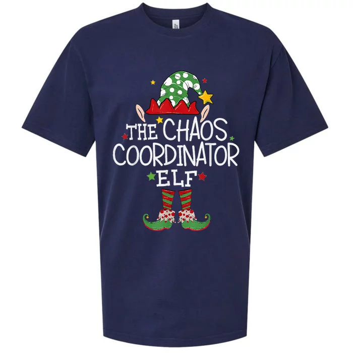 I'm The Chaos Coordinator Elf Funny Christmas Matching Elf Sueded Cloud Jersey T-Shirt