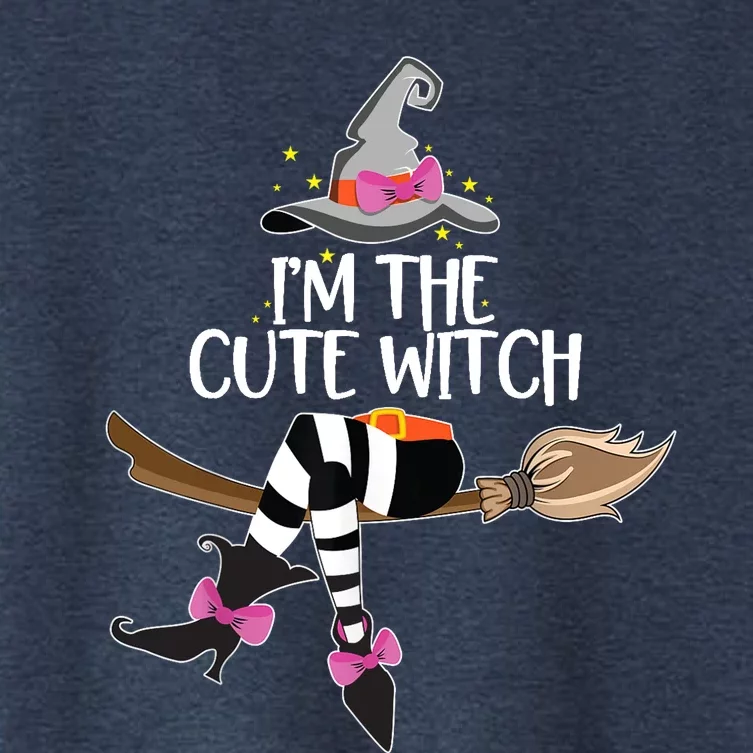 Im The Cute Witch Halloween Matching Group Costume Women's Crop Top Tee