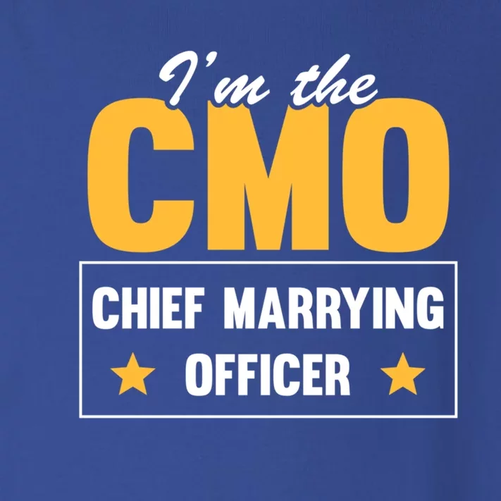 I’m The Cmo Chief Marrying Officer Funny Marriage Officiant Gift Toddler Long Sleeve Shirt