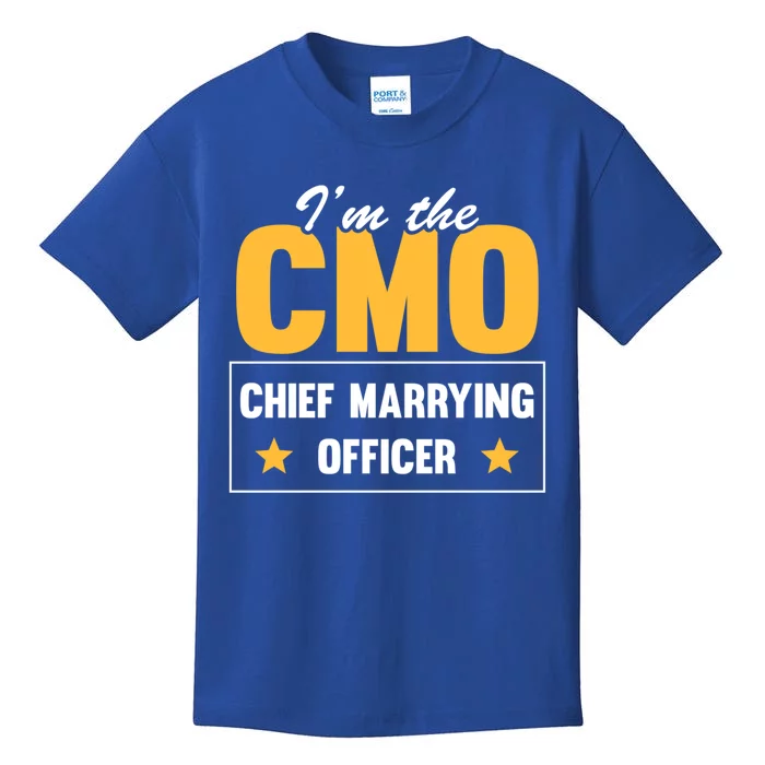 I’m The Cmo Chief Marrying Officer Funny Marriage Officiant Gift Kids T-Shirt