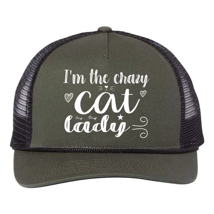 I'm The Crazy Cat Lady Retro Rope Trucker Hat Cap