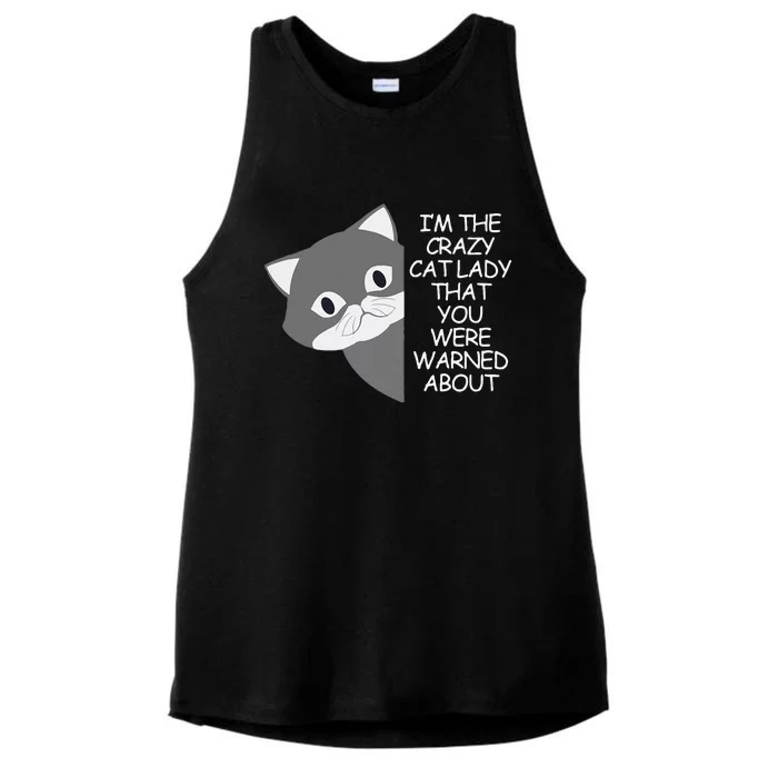 IM The Crazy Cat Lady That You Were Warned About Kamala 47 Ladies Tri-Blend Wicking Tank