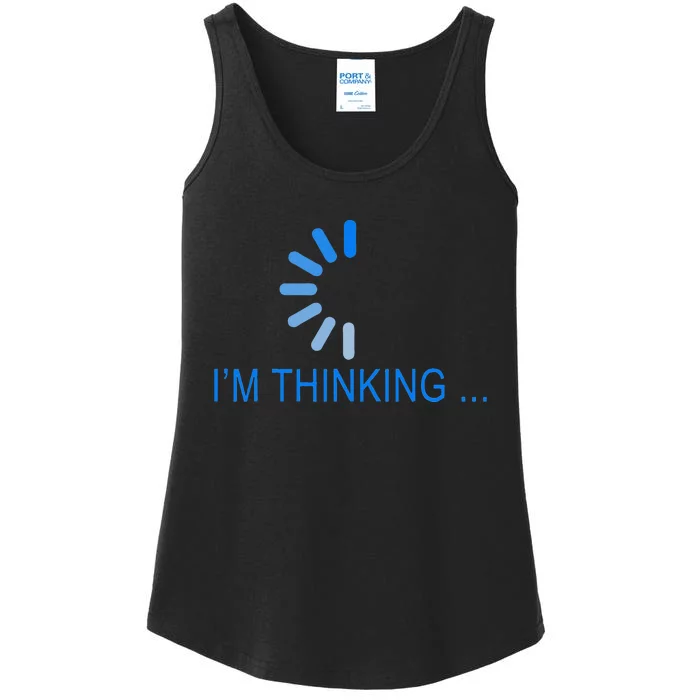 Im Thinking Cancel Loading Symbol Thinking Ladies Essential Tank