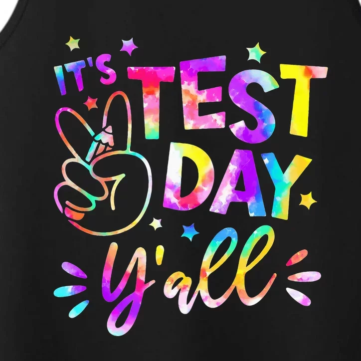 It's Test Day Y'all Tie Dye Students Teacher Test Day Gifts Performance Tank