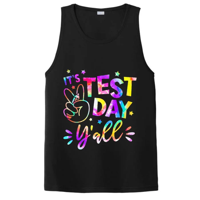 It's Test Day Y'all Tie Dye Students Teacher Test Day Gifts Performance Tank