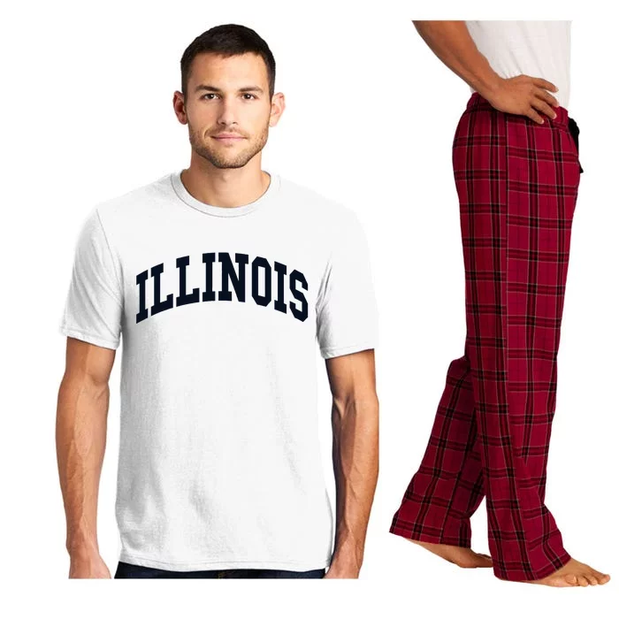 Illinois Throwback Design Classic Pajama Set