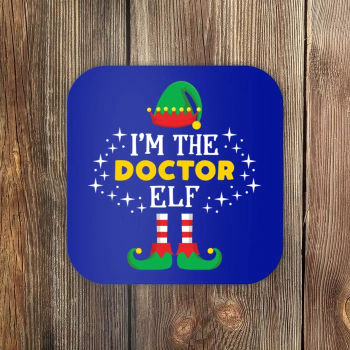 IM The Doctor Elf Merry Xmas Medic Santa Party Cute Elves Funny Gift Coaster