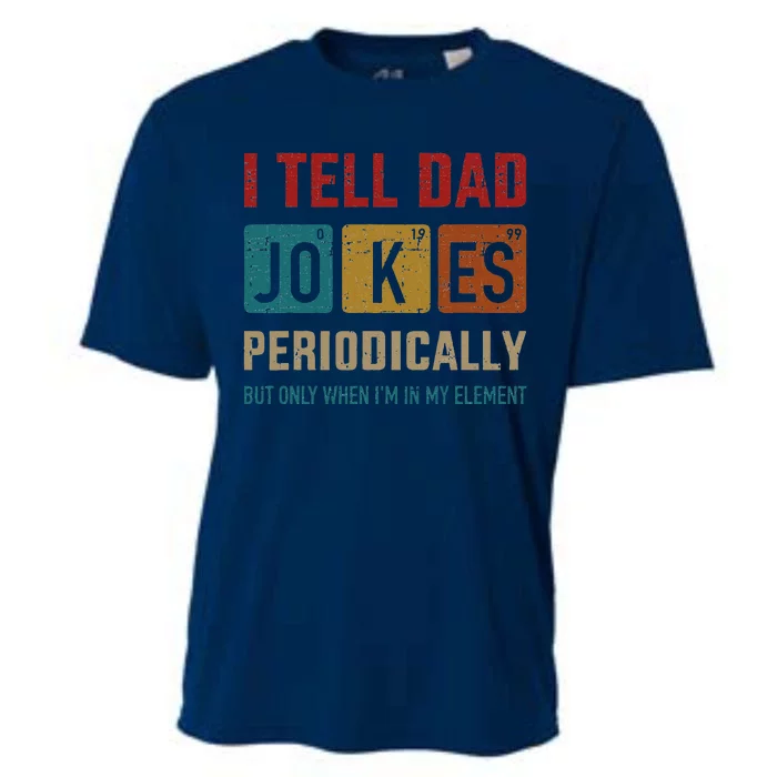 I Tell Dad Jokes Periodically Element Vintage Fathers Day Cooling Performance Crew T-Shirt