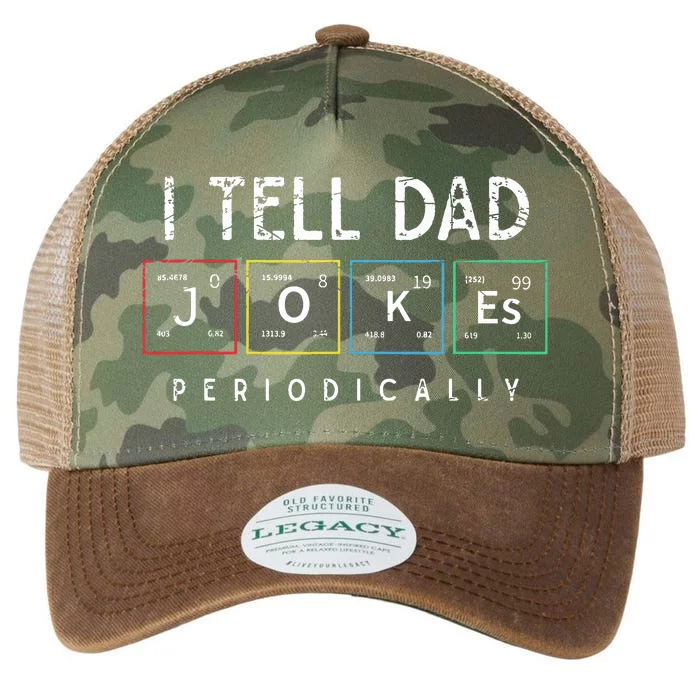 I Tell Dad Jokes Periodically Punny Fathers Day Dad Jokes. Legacy Tie Dye Trucker Hat