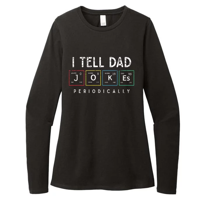 I Tell Dad Jokes Periodically Punny Fathers Day Dad Jokes Womens CVC Long Sleeve Shirt